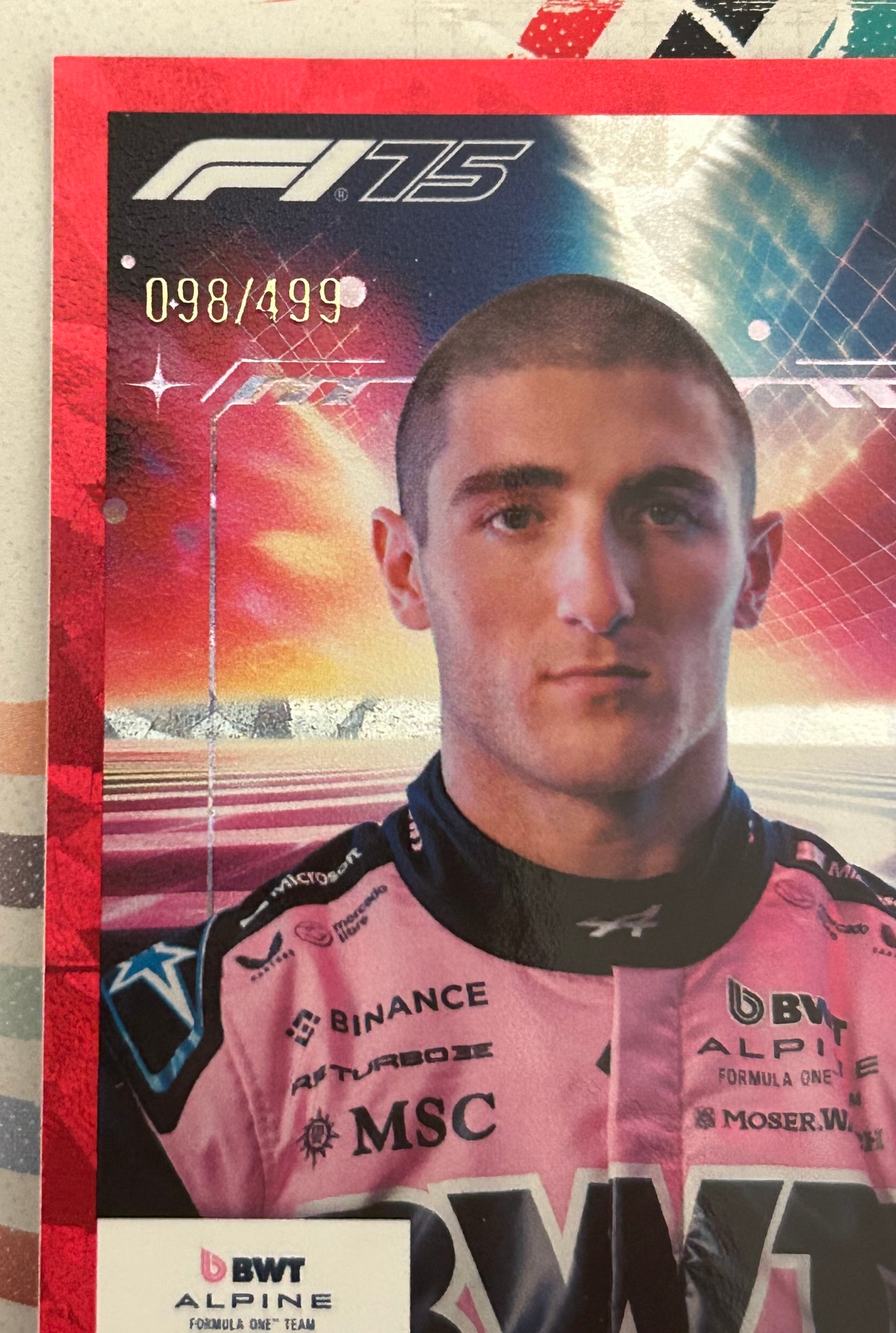 Topps F1 Turbo Attax 2025 - JACK DOOHAN (BWT ALPINE) Super Nova #345 *Red Parallel /499*