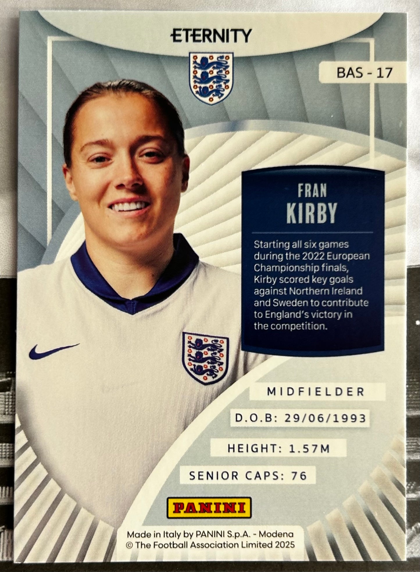 Panini Eternity Lionesses 2025 - FRAN KIRBY (ENGLAND) #BAS-17