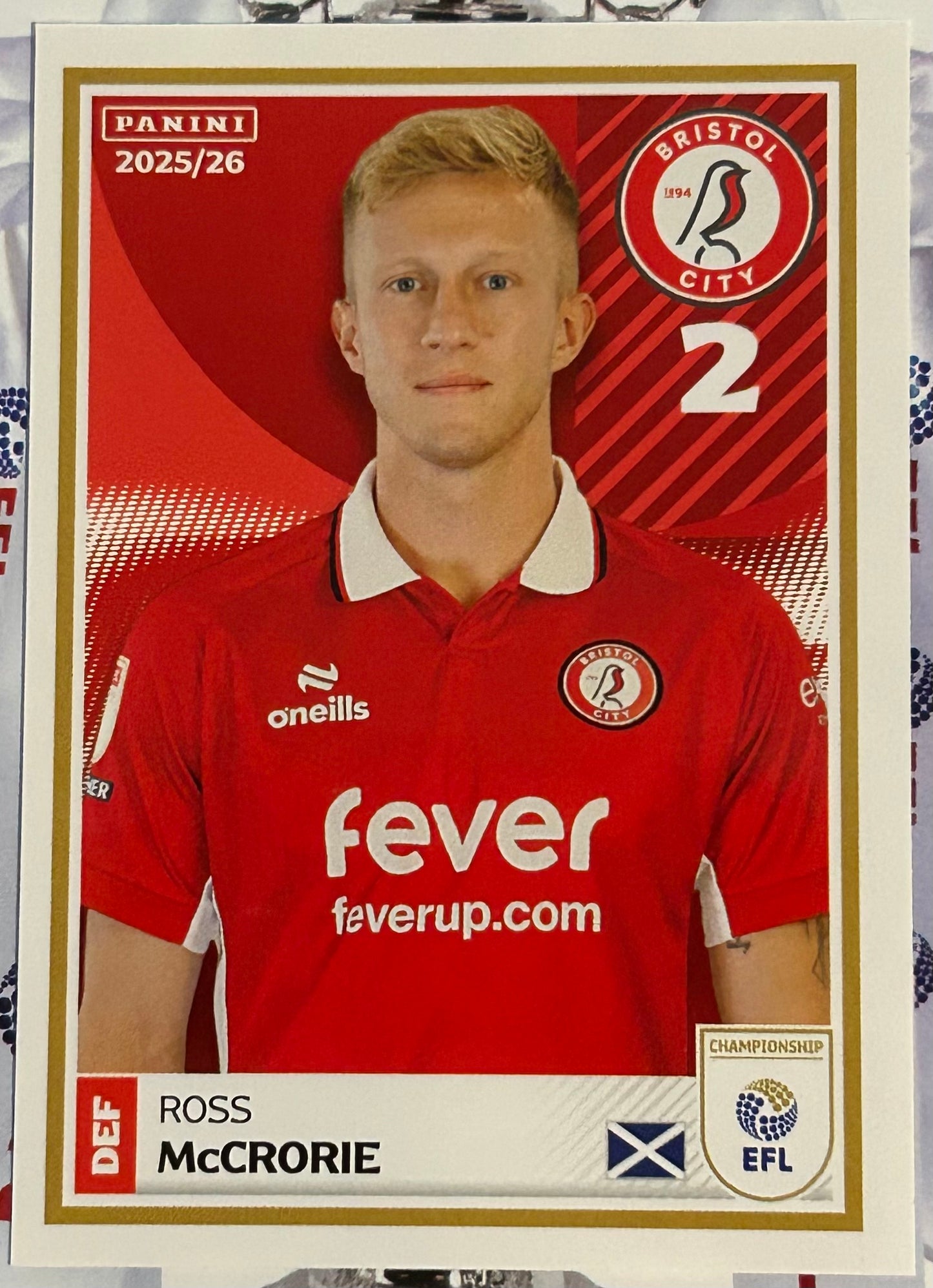 Panini EFL 2025-26 Sticker Collection - Single BRISTOL CITY Stickers (#53 - #70)