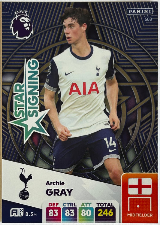 Panini Adrenalyn XL Premier League 2025 - ARCHIE GRAY (TOTTENHAM) Star Signing 508