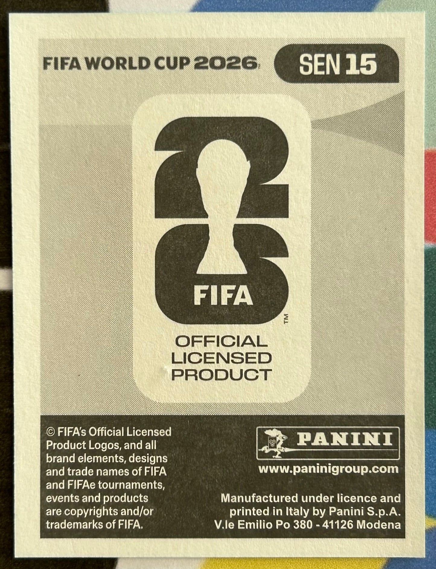 Panini FIFA World Cup 2026 Official Sticker Collection - SADIO MANE (SENEGAL) SEN15