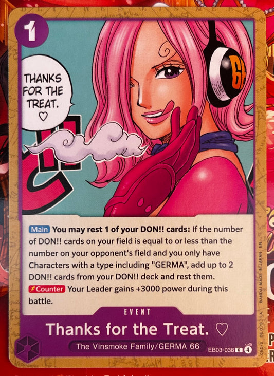EB03-038 THANKS FOR THE TREAT One Piece Event Card (Purple) English