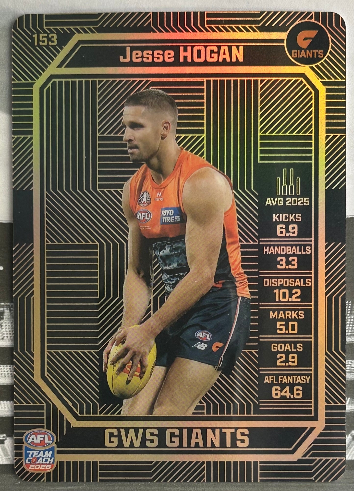 AFL Teamcoach 2026 - JESSE HOGAN (GWS GIANTS) Bronze Parallel #153 (1:6 pks)