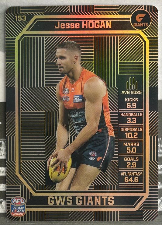 AFL Teamcoach 2026 - JESSE HOGAN (GWS GIANTS) Bronze Parallel #153 (1:6 pks)