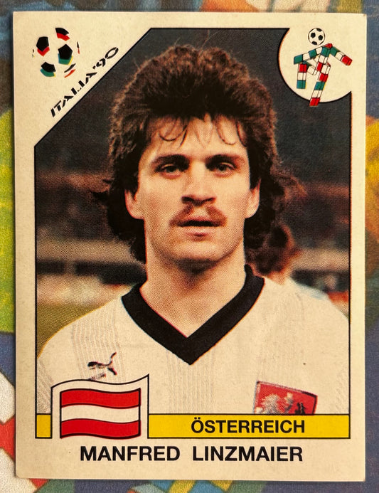 Panini FIFA World Cup Italia 90 Sticker - MANFRED LINZMAIER (AUSTRIA) #68