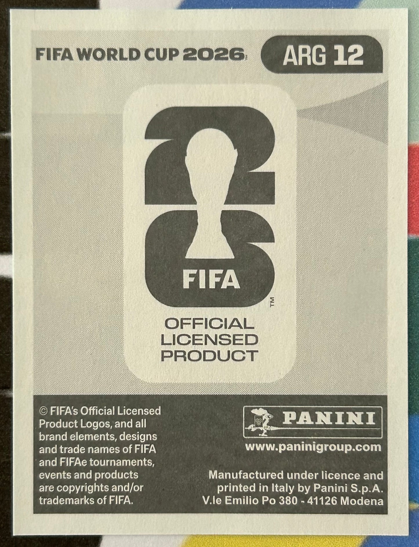 Panini FIFA World Cup 2026 Official Sticker Collection - LEANDRO PAREDES (ARGENTINA) ARG12