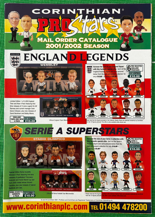Corinthian ProStars Mail Order Catalogue - 2001-2002 Season