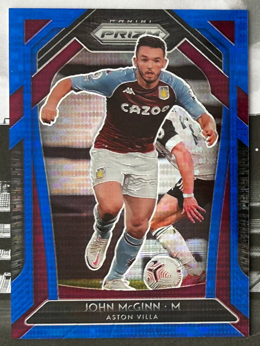 2020-21 Panini Prizm Premier League Soccer - JOHN McGINN (ASTON VILLA) Breakaway Blue Parallel #282 /195