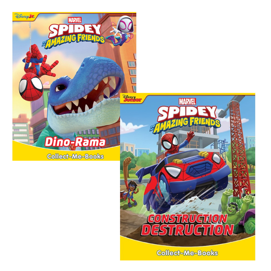 Disney Junior Marvel Spidey & his Amazing Friends - COLLECT-ME-BOOKS BUNDLE (Dino-Rama & Construction Destruction)