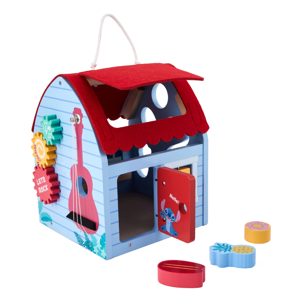 Disney Wooden Toys Stitch Activity House Playset