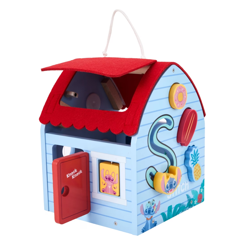 Disney Wooden Toys Stitch Activity House Playset