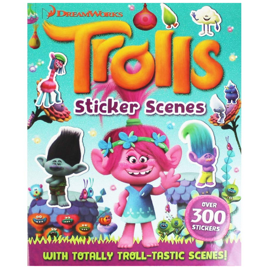 Dreamworks Trolls STICKER SCENES Activity Book (2016 Release)