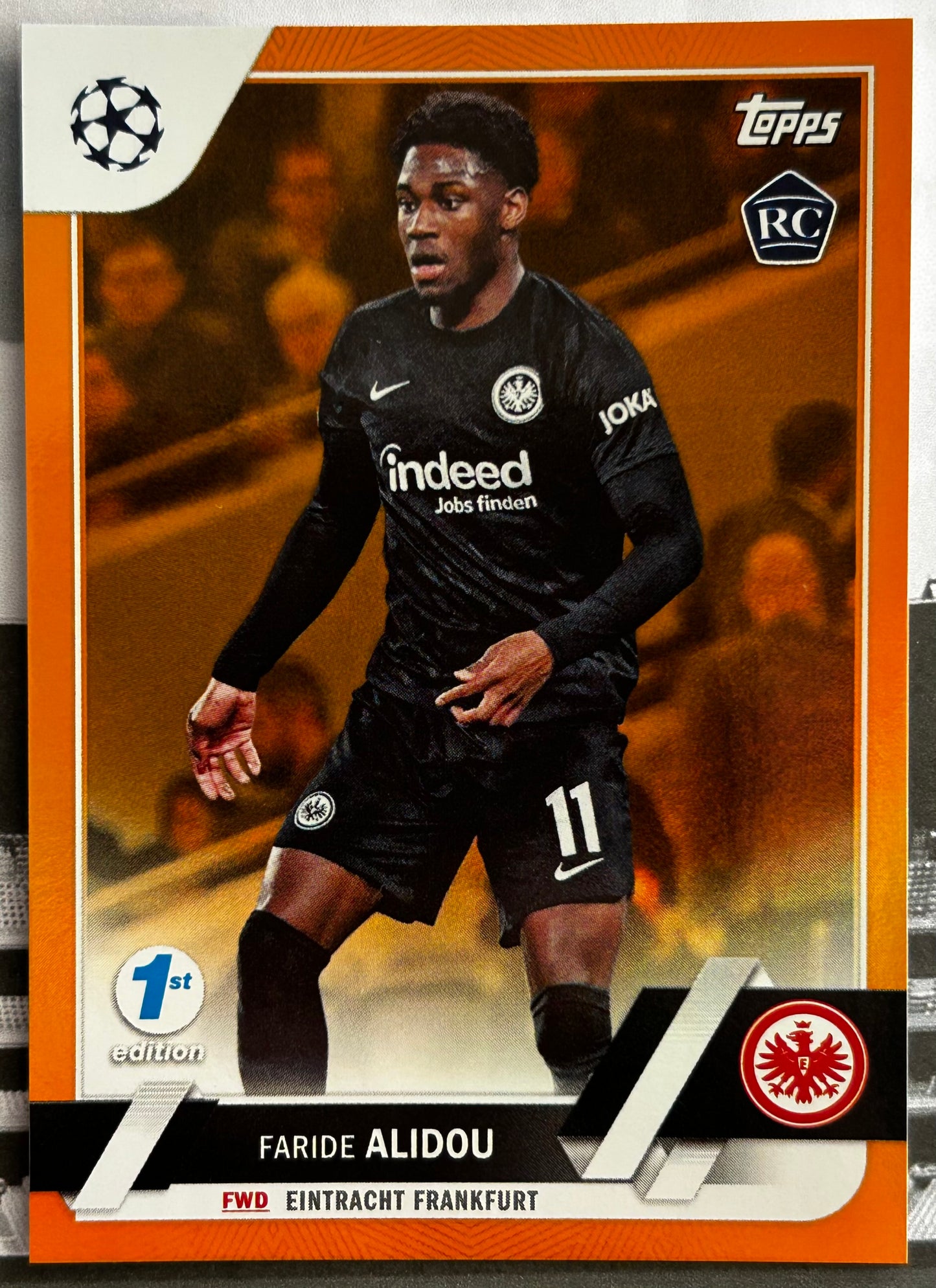 Topps UEFA Club Competitions 1st Edition 2022-23 - FARIDE ALIDOU (EINTRACHT FRANKFURT) RC Rookie Orange Parallel #35 /25