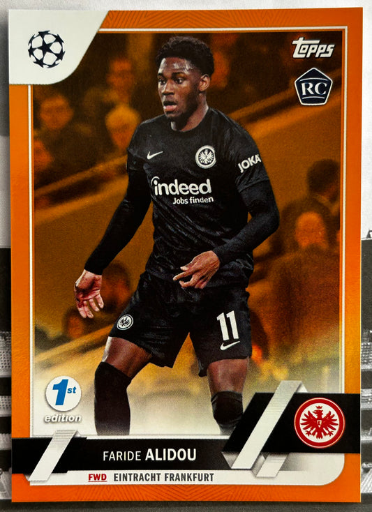 Topps UEFA Club Competitions 1st Edition 2022-23 - FARIDE ALIDOU (EINTRACHT FRANKFURT) RC Rookie Orange Parallel #35 /25