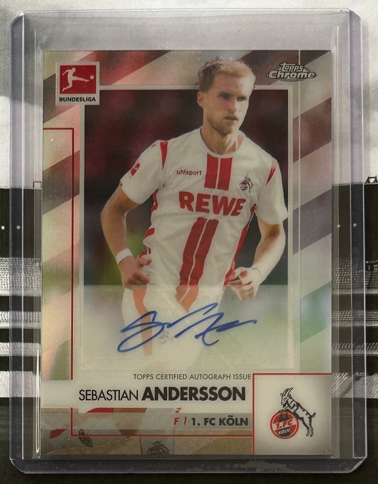 2020-21 Topps Chrome Bundesliga - SEBASTIAN ANDERSSON (1. FC KOLN) Autograph Card #BCA-SAN