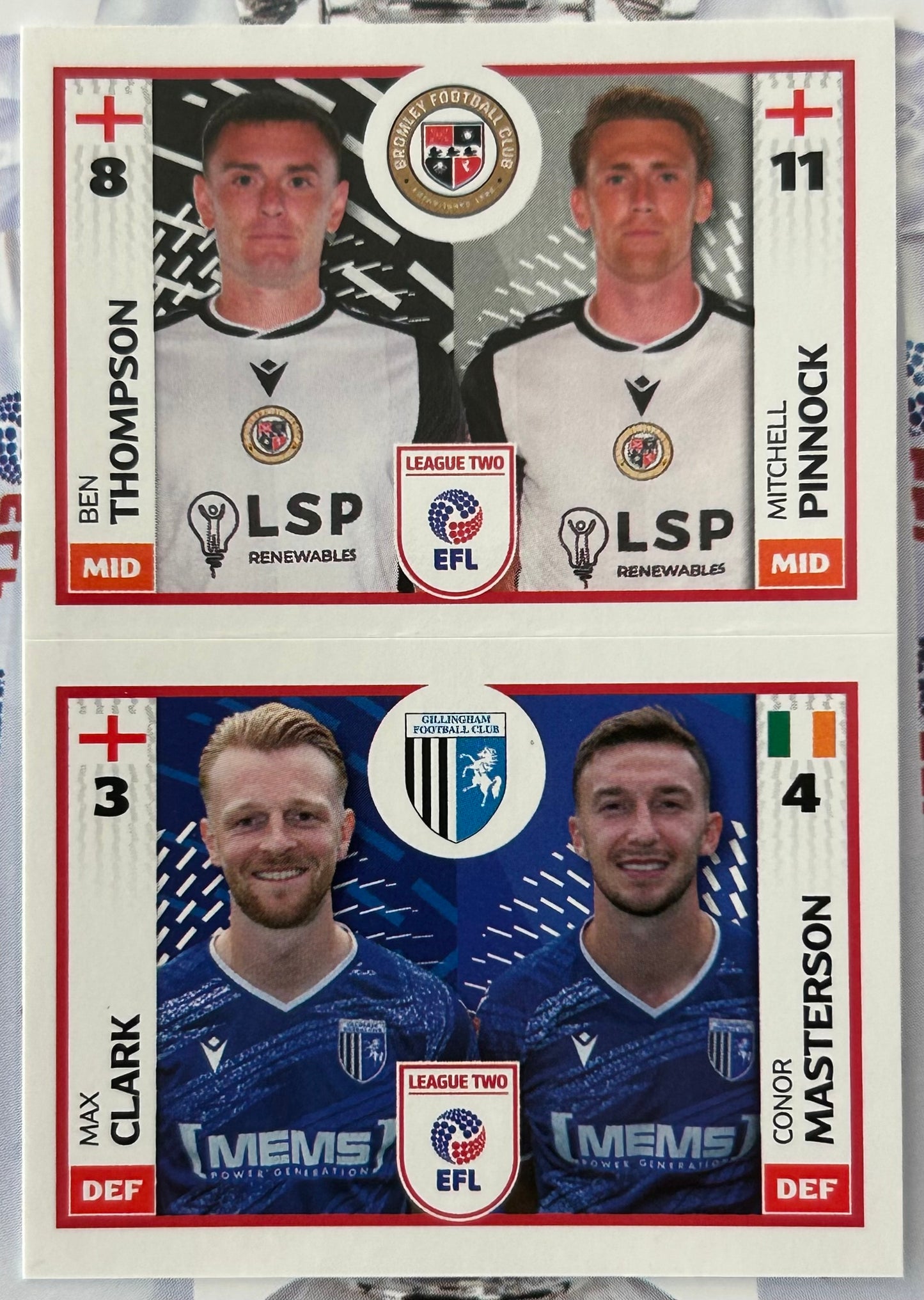 Panini EFL 2025-26 Sticker Collection - Single LEAGUE TWO Stickers (#693 - #788)