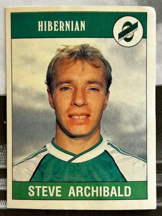 Panini Football 90 Sticker - STEVE ARCHIBALD (HIBERNIAN) #424