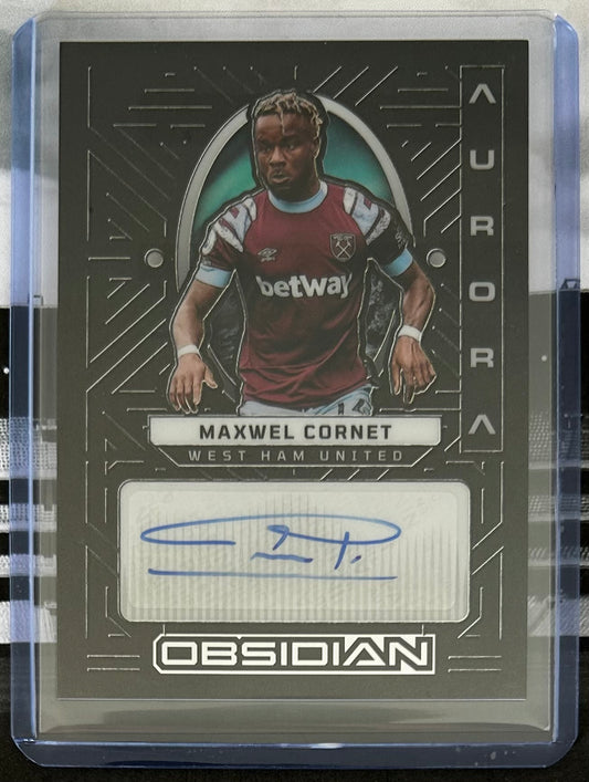 2022-23 Panini Obsidian Soccer - MAXWELL CORNET (WEST HAM UNITED) Aurora Autograph AA-MCT /199