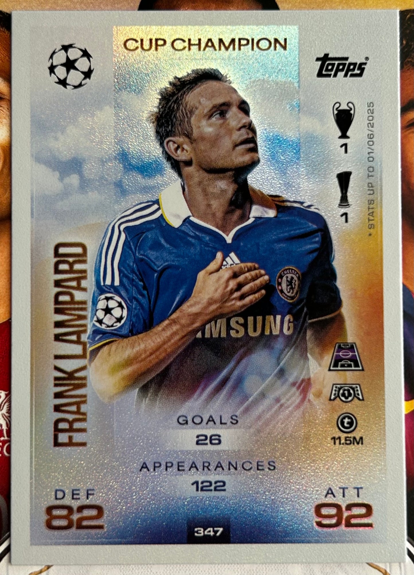 2025-26 Topps UCC Match Attax - CUP CHAMPIONS Rainbow Foil (#343-#360) 1:3 packs