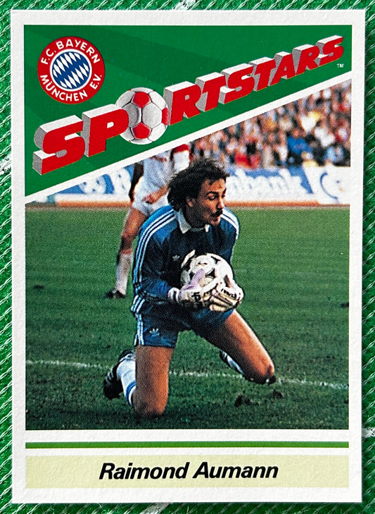 Tonka Sportstars Collector Card - RAIMOND AUMANN (BAYERN MUNICH) 1989 Release