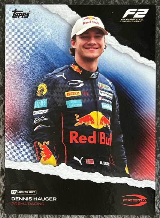 2022 Topps F1 Lights Out - DENNIS HAUGER (PREMA RACING) Base F2
