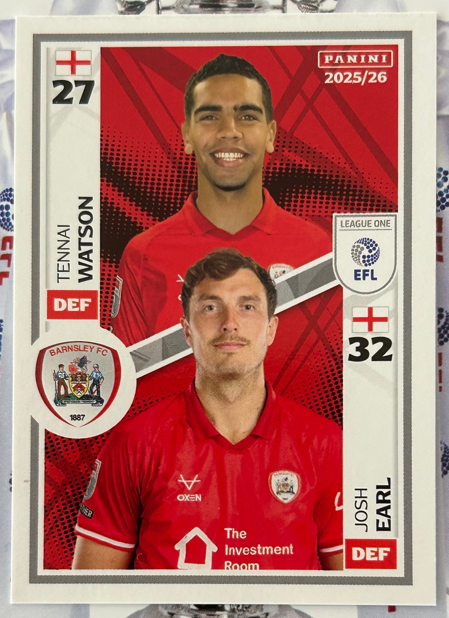Panini EFL 2025-26 Sticker Collection - Single LEAGUE ONE Stickers (#485 - #532)