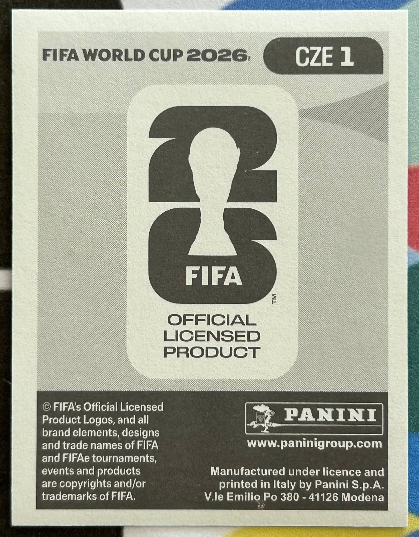 Panini FIFA World Cup 2026 Official Sticker Collection - EMBLEM (CZECHIA) Foil Sticker CZE1
