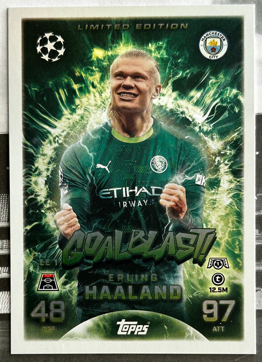 2025-26 Topps UCC Match Attax - ERLING HAALAND (MANCHESTER CITY) Goalblast! Limited Edition LE1