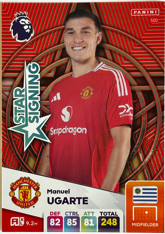 Panini Adrenalyn XL Premier League 2025 - MANUEL UGARTE (MANCHESTER UNITED) Star Signing 500