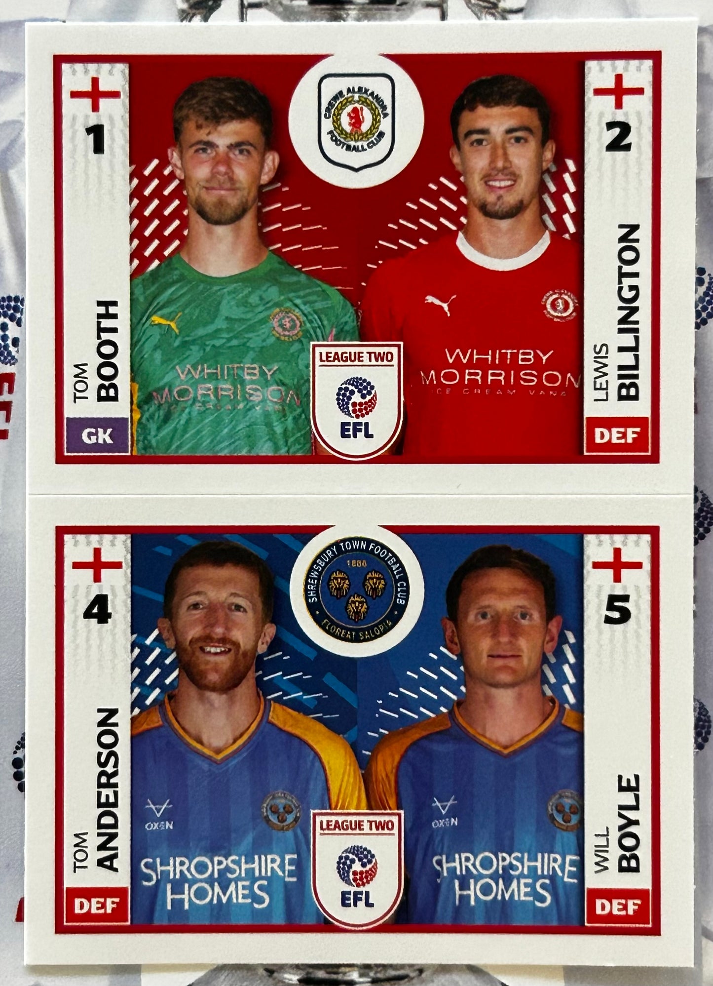 Panini EFL 2025-26 Sticker Collection - Single LEAGUE TWO Stickers (#693 - #788)