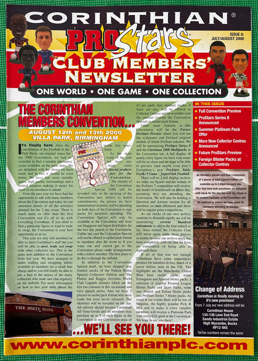 Corinthian ProStars Club Members Newsletter - Issue 6 July / August 2000