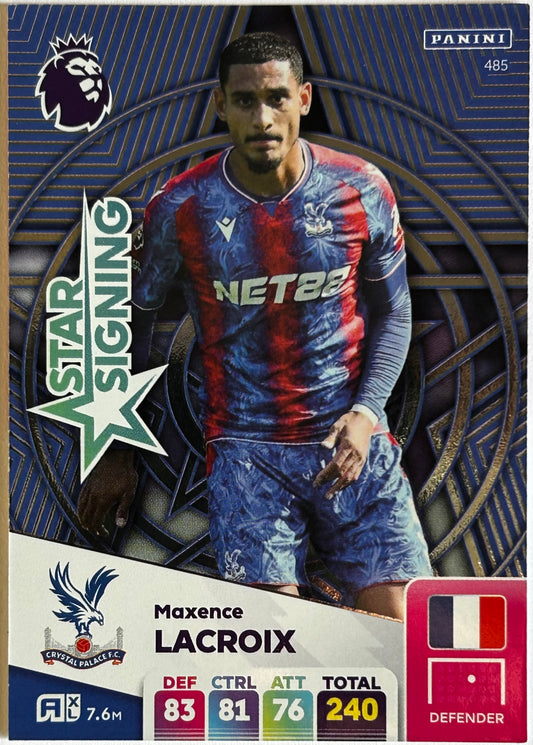 Panini Adrenalyn XL Premier League 2025 - MAXENCE LACROIX (CRYSTAL PALACE) Star Signing 485