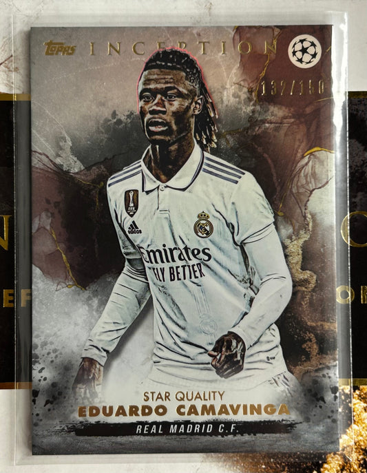 Topps UEFA Inception 2023 - EDUARDO CAMAVINGA (REAL MADRID) Star Quality Silver Parallel /150