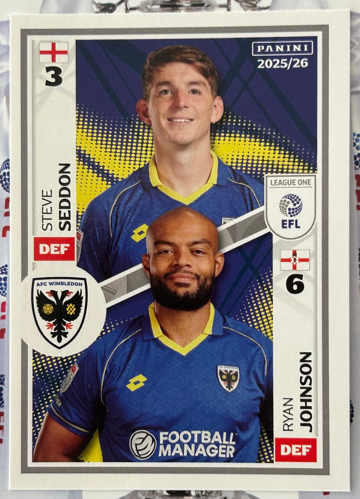 Panini EFL 2025-26 Sticker Collection - Single LEAGUE ONE Stickers (#485 - #532)