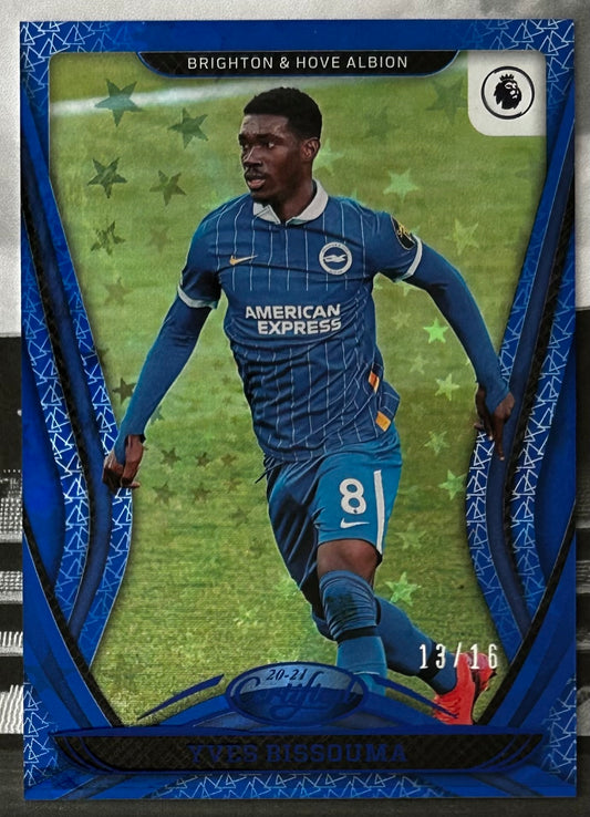 2020-21 Panini Chronicles Certified Soccer - YVES BISSOUMA (BRIGHTON) Blue Stars Parallel #3 /16