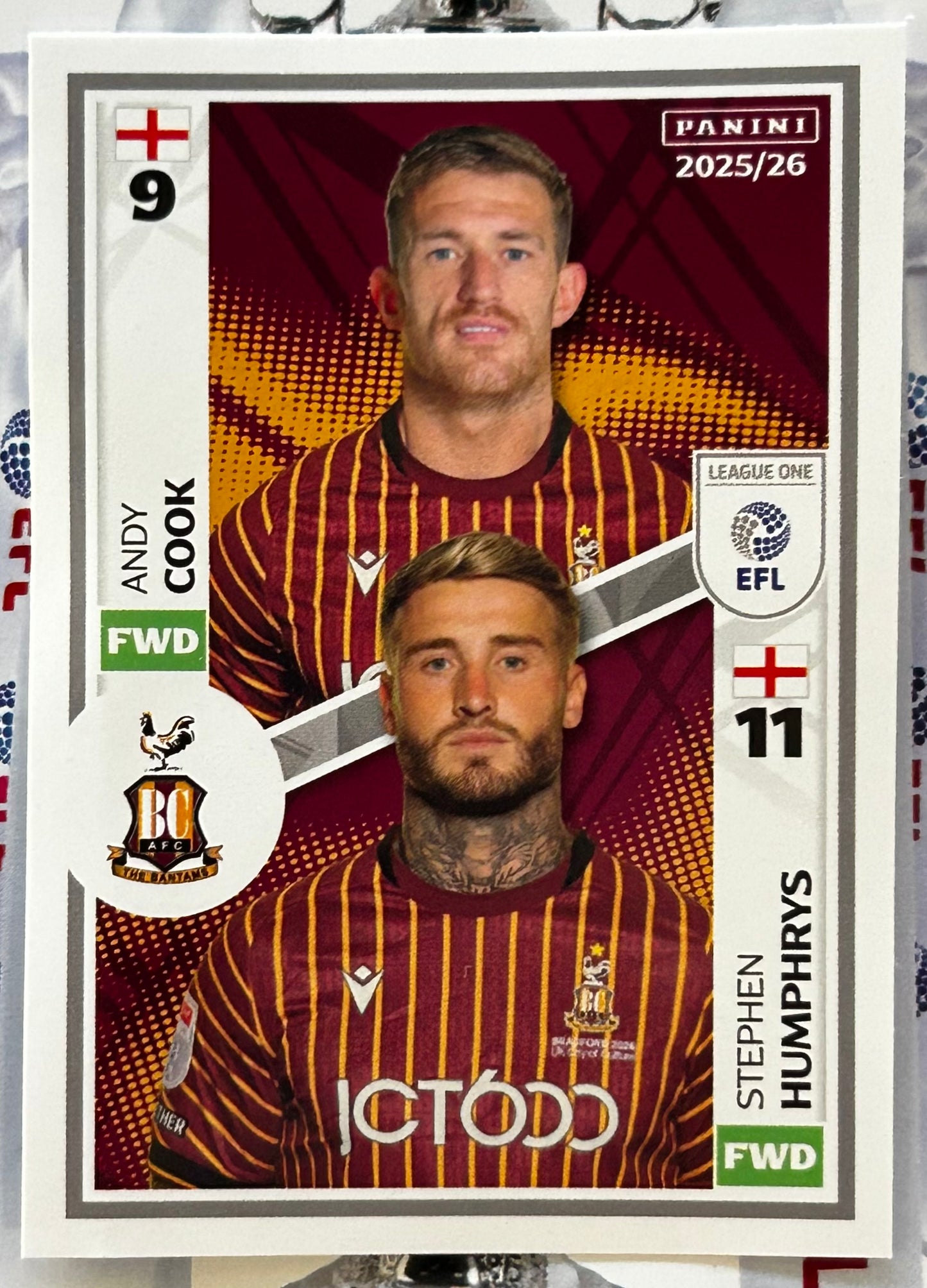 Panini EFL 2025-26 Sticker Collection - Single LEAGUE ONE Stickers (#485 - #532)