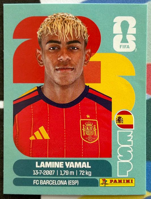 Panini FIFA World Cup 2026 Official Sticker Collection - LAMINE YAMAL (SPAIN) ESP15