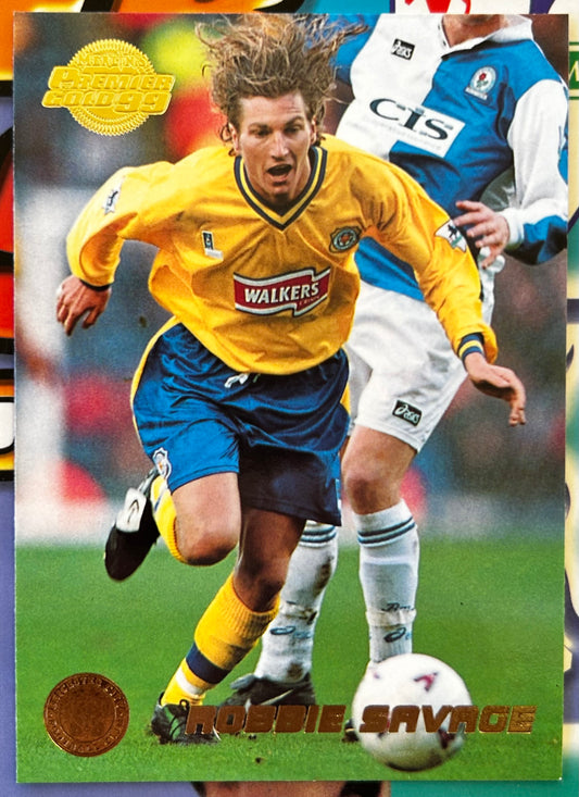 Merlin's Premier Gold 99 Trading Cards - ROBBIE SAVAGE (LEICESTER CITY) #74