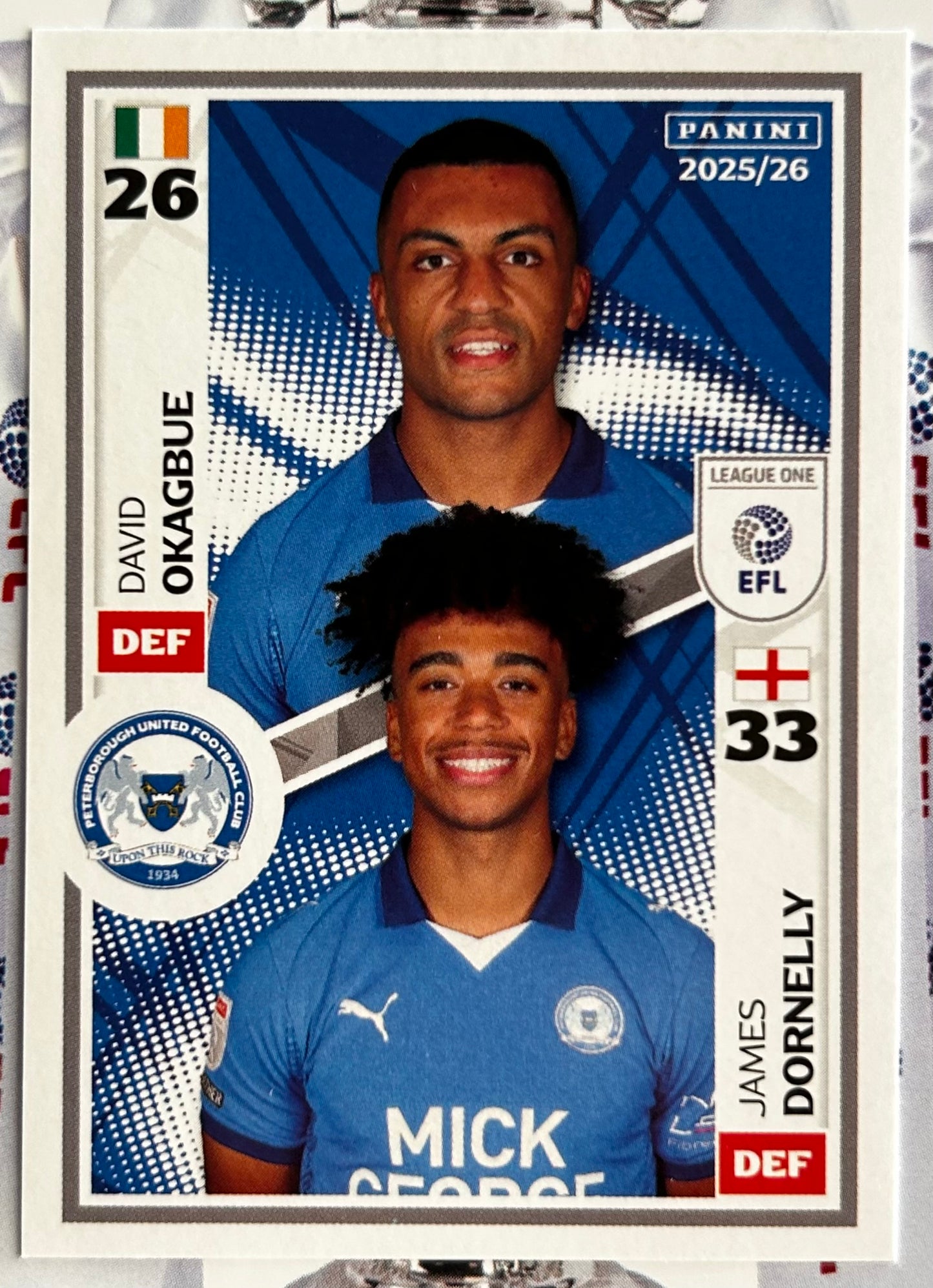 Panini EFL 2025-26 Sticker Collection - Single LEAGUE ONE Stickers (#581 - #628)