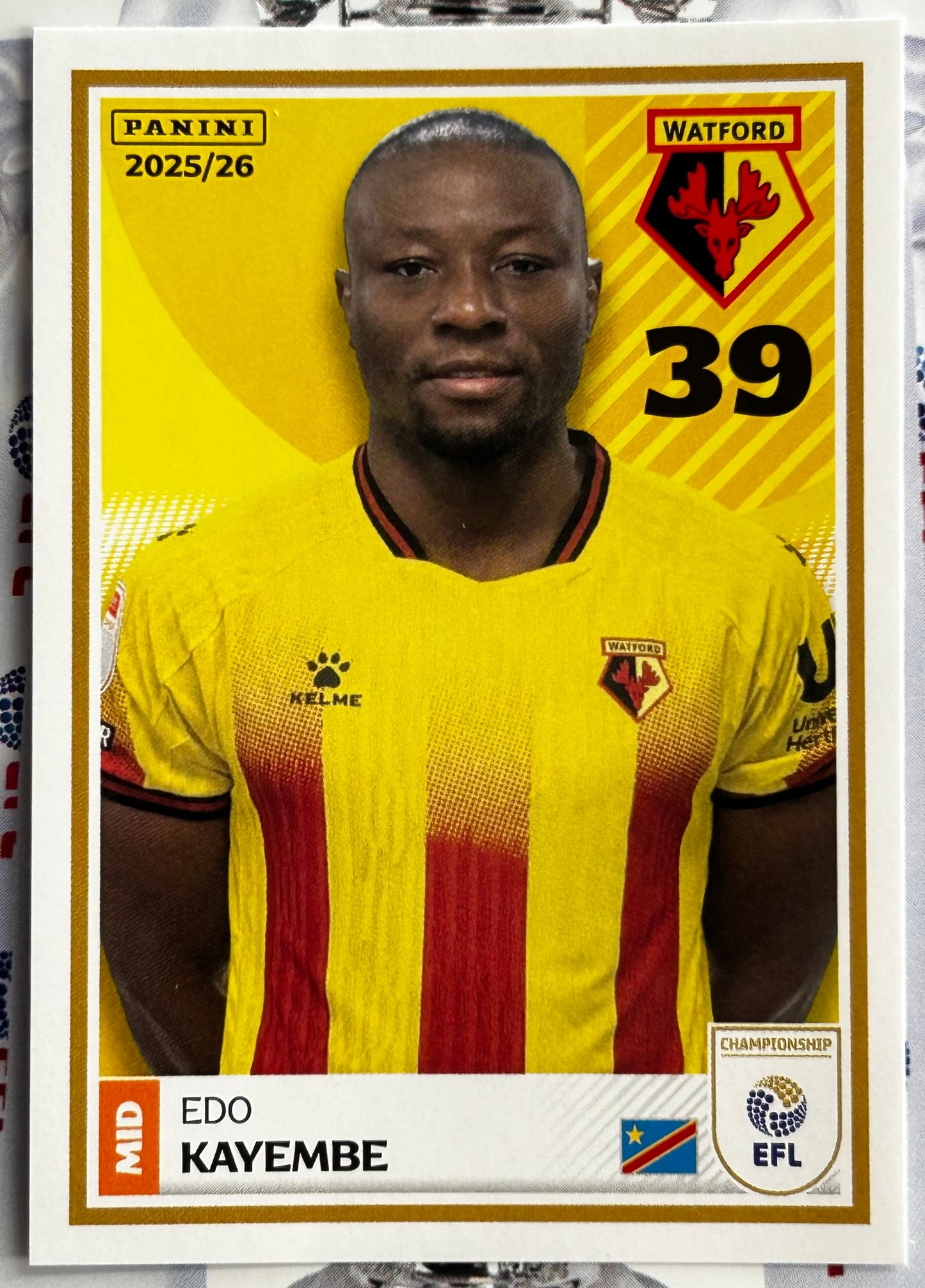 Panini EFL 2025-26 Sticker Collection - Single WATFORD Stickers (#419 - #436)