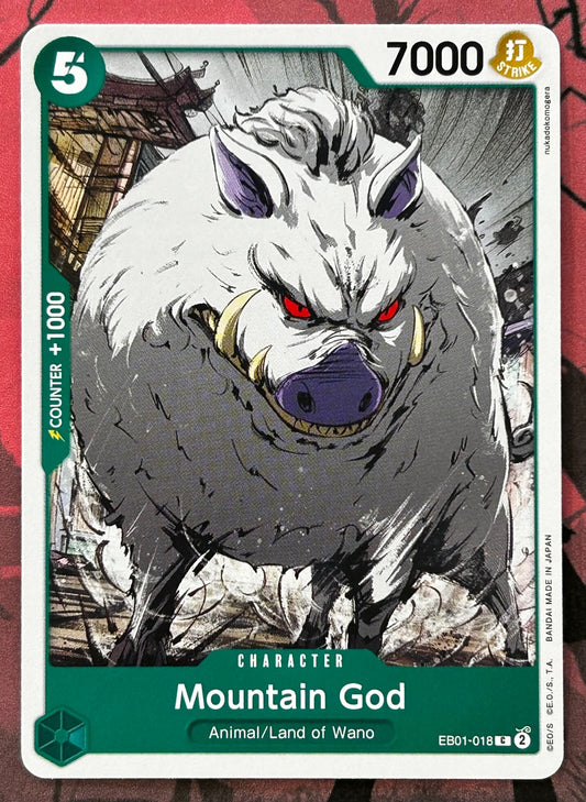 EB01-018 MOUNTAIN GOD One Piece Character Card (Green) English