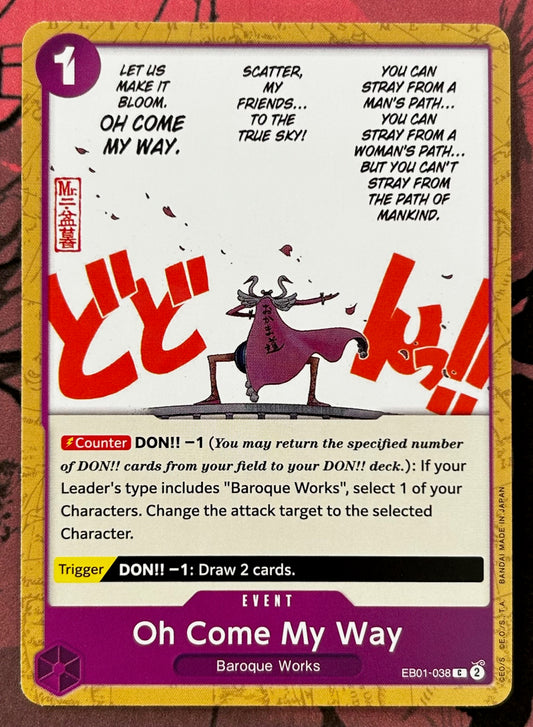 EB01-038 OH COME MY WAY One Piece Event Card (Purple) English