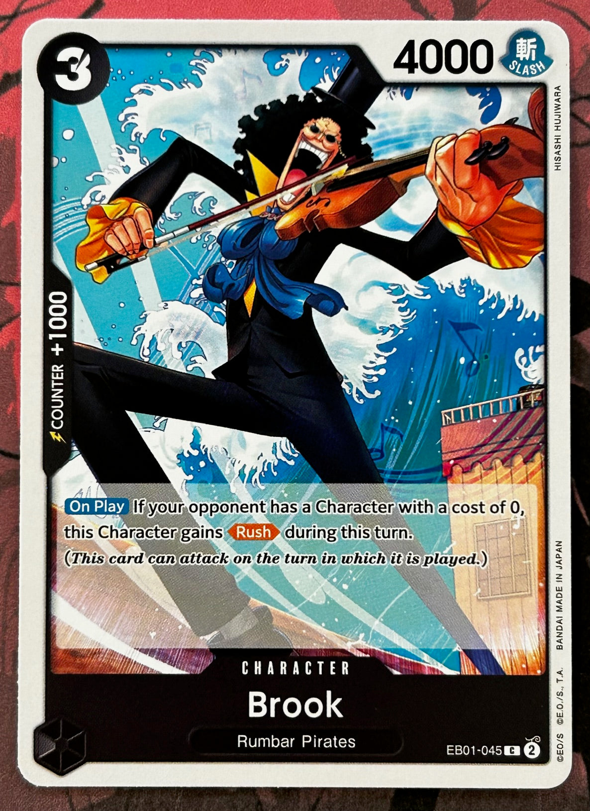 Brook Red Card EB01-045 BROOK One Piece Character Card (Black) English – JaqJnr