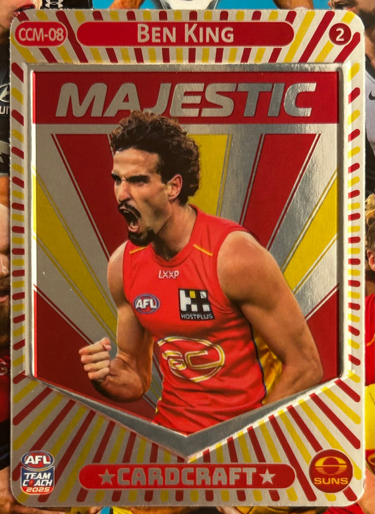 AFL Teamcoach 2025 - BEN KING (GOLD COAST SUNS) Card Craft Majestic CCM-08 #2 1:6 packs