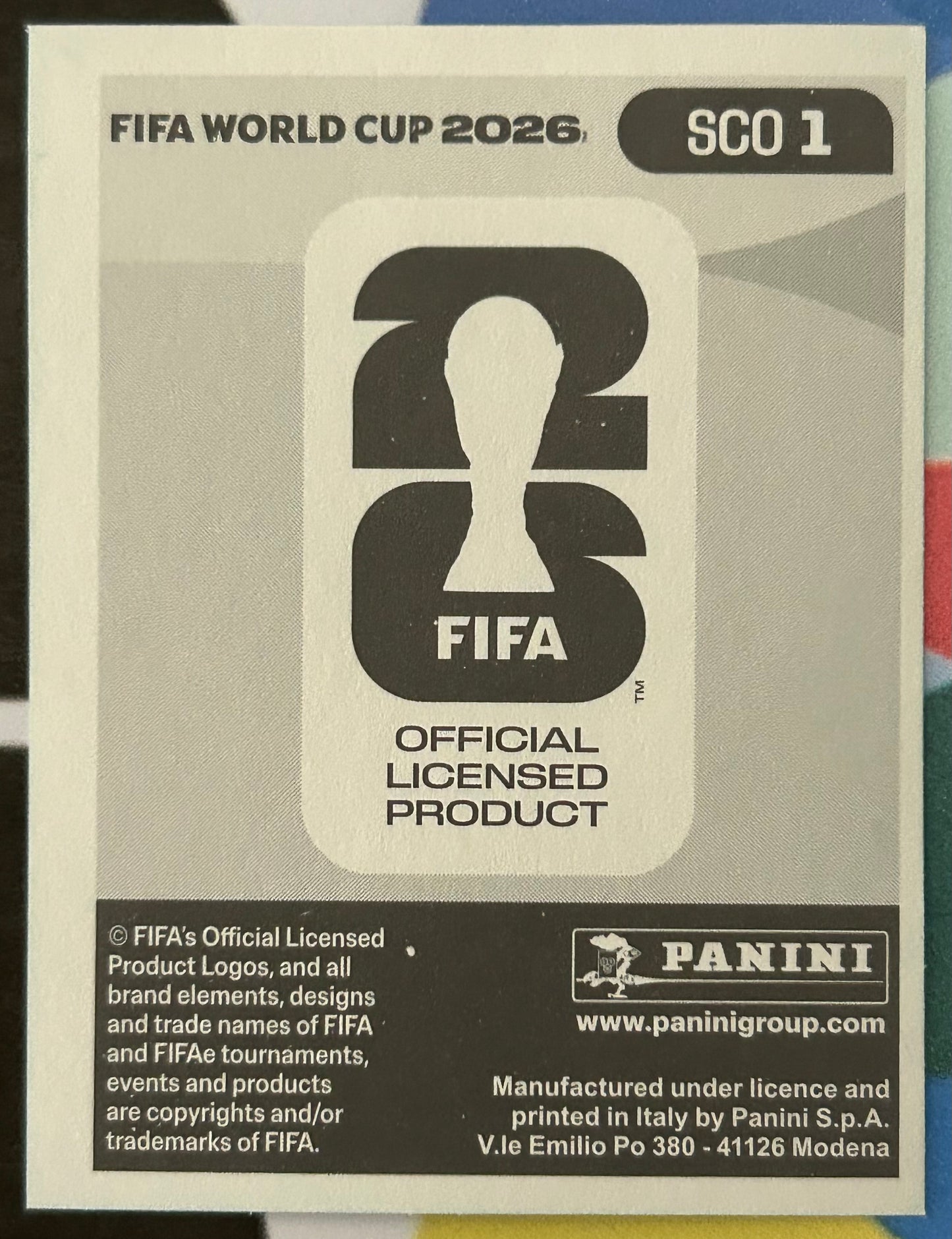 Panini FIFA World Cup 2026 Official Sticker Collection - EMBLEM (SCOTLAND) Foil Sticker SCO1