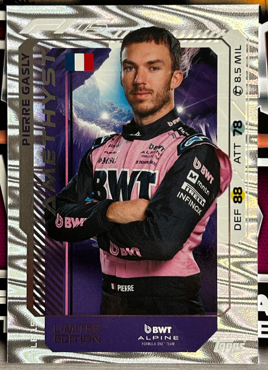 Topps F1 Turbo Attax 2025 - PIERRE GASLY (BWT ALPINE) Amethyst Limited Edition LE15
