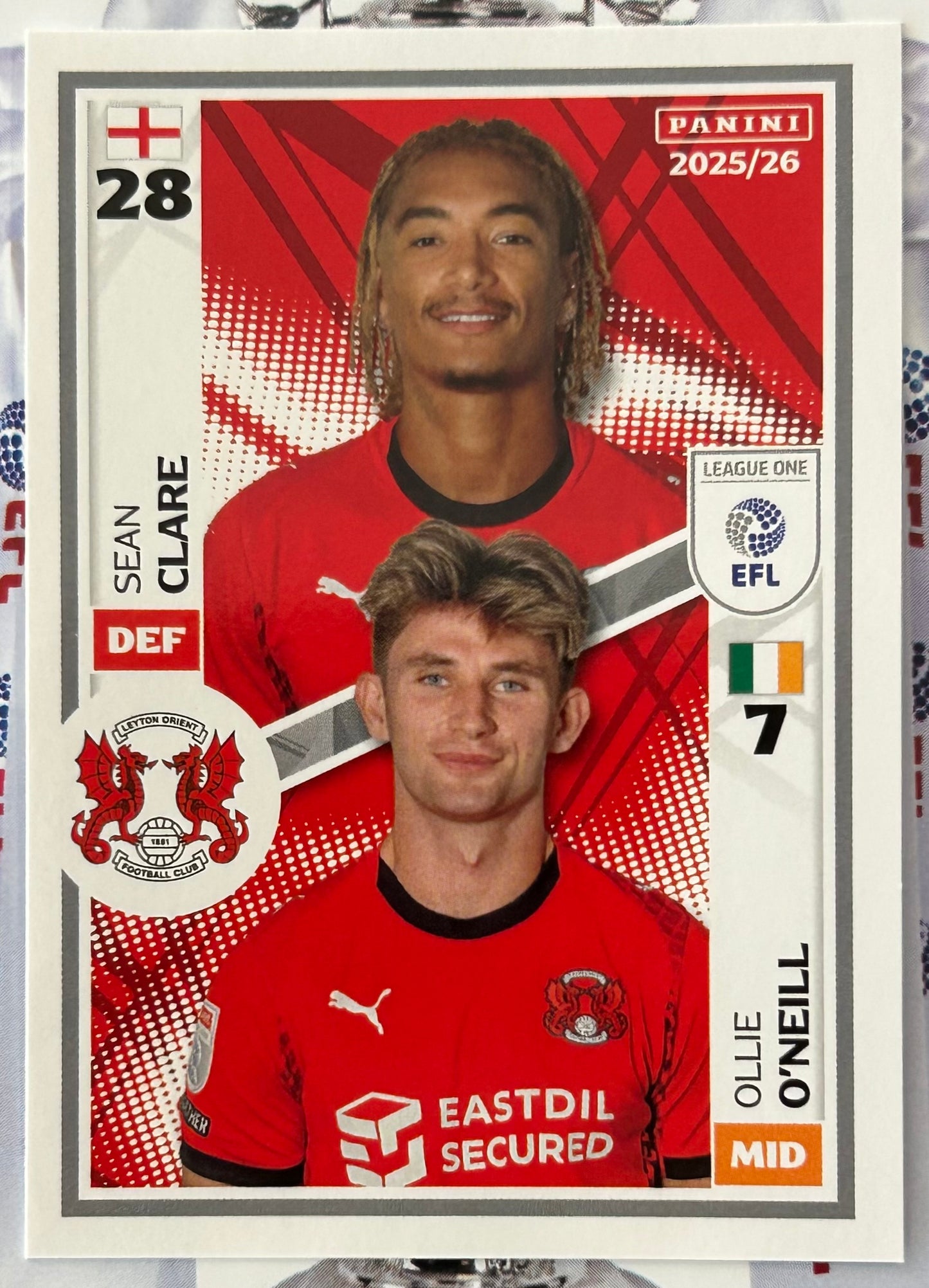 Panini EFL 2025-26 Sticker Collection - Single LEAGUE ONE Stickers (#533 - #580)