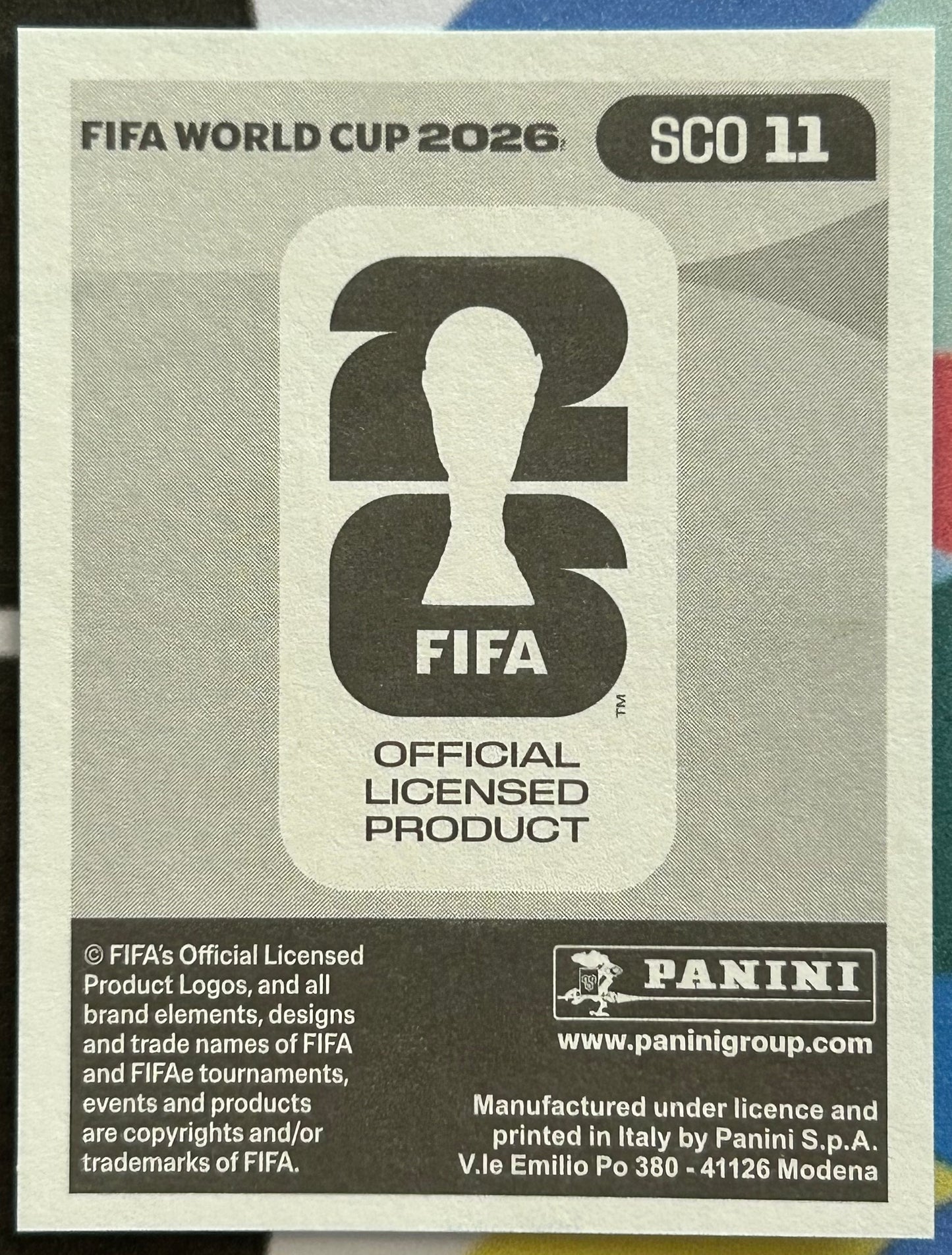 Panini FIFA World Cup 2026 Official Sticker Collection - SCOTT McTOMINAY (SCOTLAND) SCO11