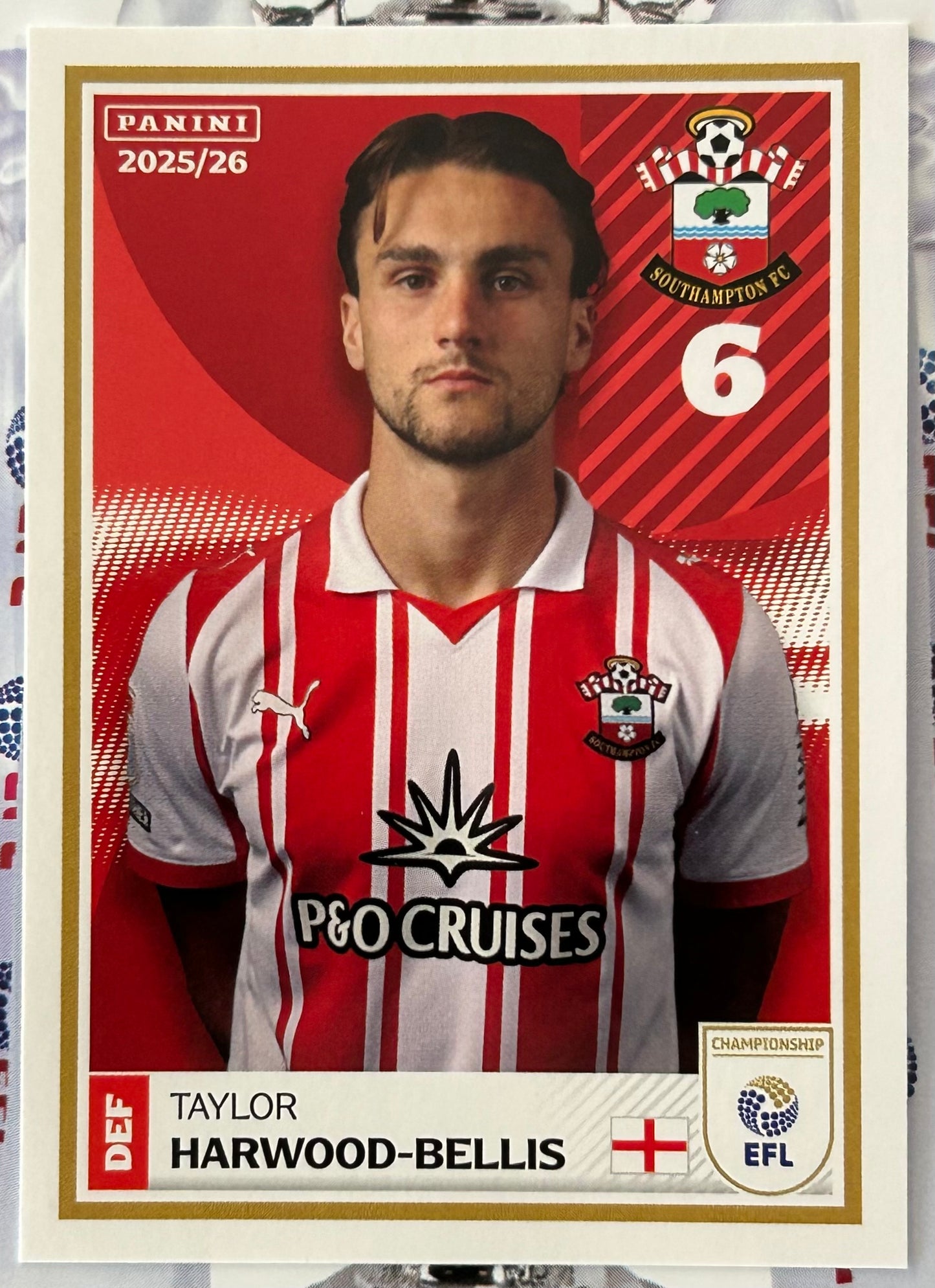 Panini EFL 2025-26 Sticker Collection - Single SOUTHAMPTON Stickers (#365 - #382)