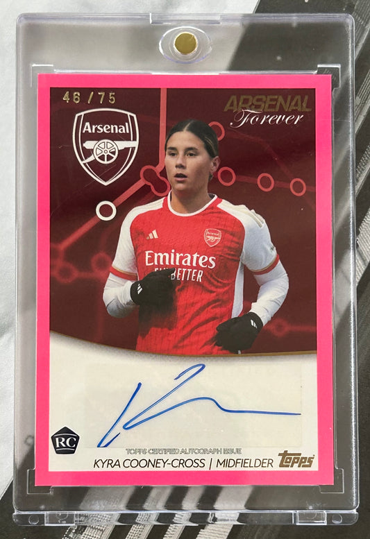 Topps Arsenal Forever 2023-24 - KYRA COONEY-CROSS (ARSENAL) NL-CC Rookie RC Pink Parallel /75